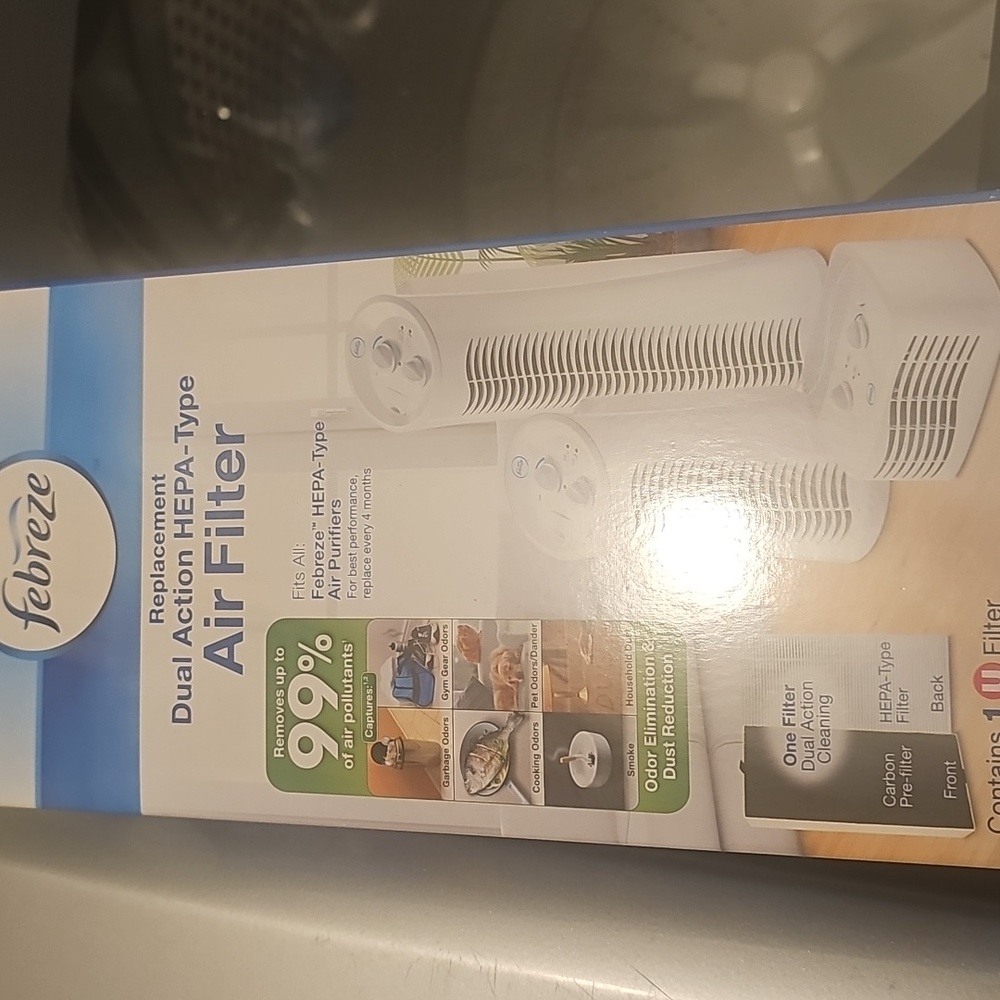 Febreze Mini Tower Air Purifier with Dual-Action HEPA-Type Filter, FHT180W, - Picture 8 of 8